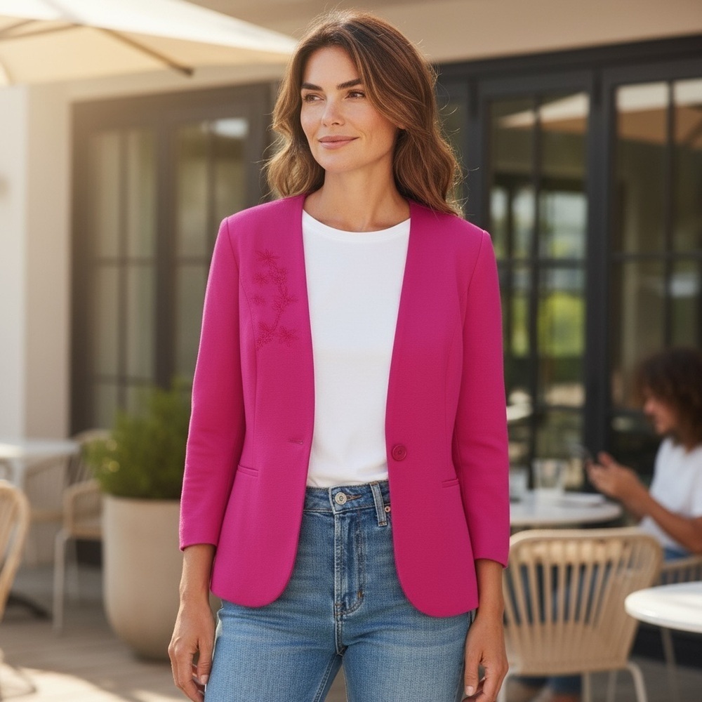 Oscar De La Renta Embroidered Blazer 10 - Picture 11 of 11